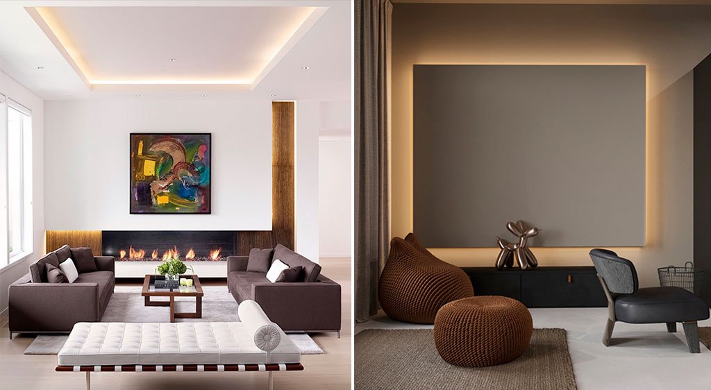 illuminazione indiretta living