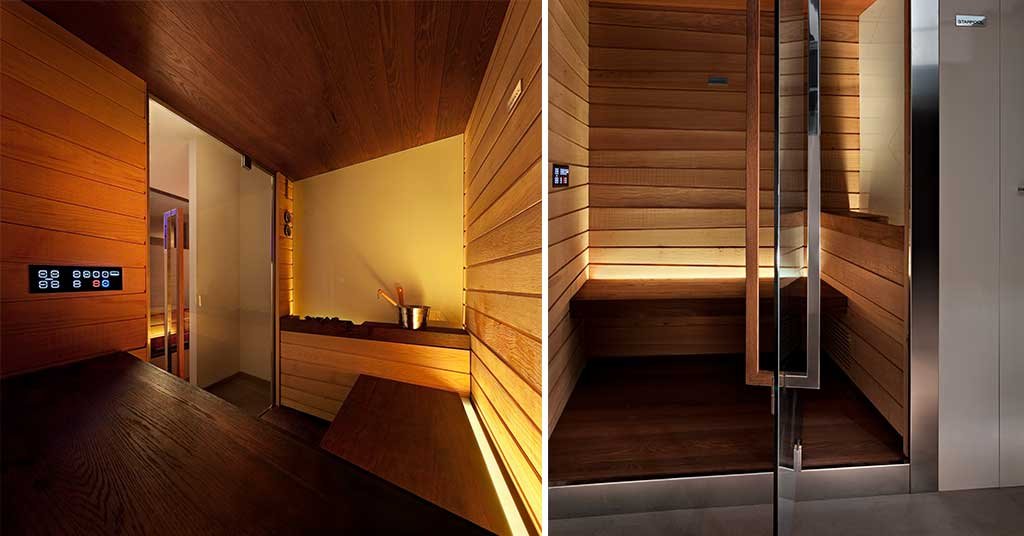 interno sauna legno