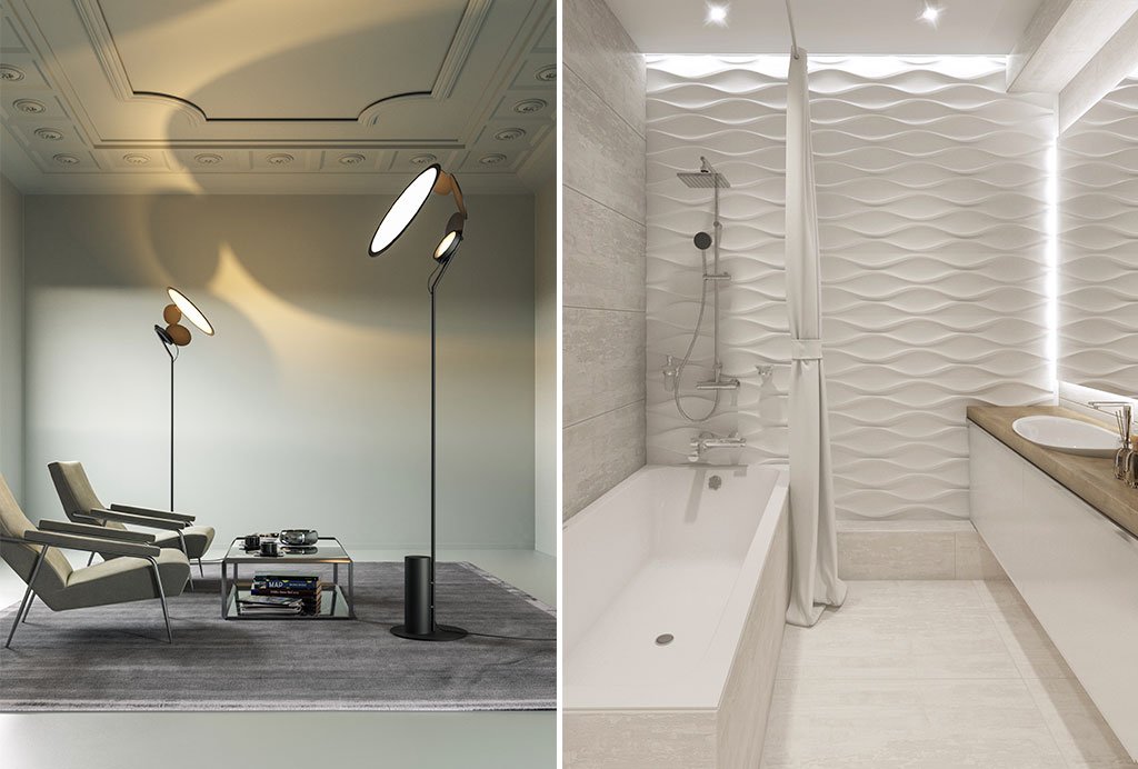 lampade terra e led bagno