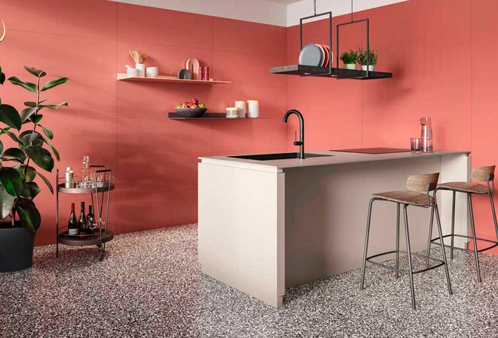 gres rosso rubino cucina