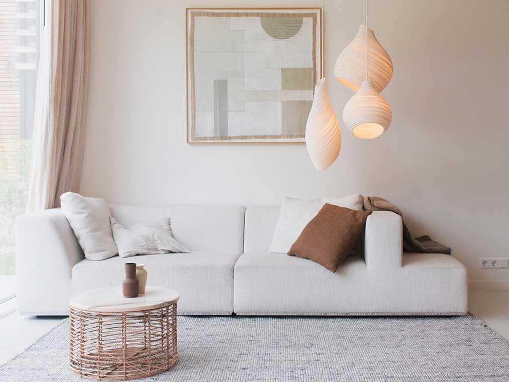 lampadari cartone bianco