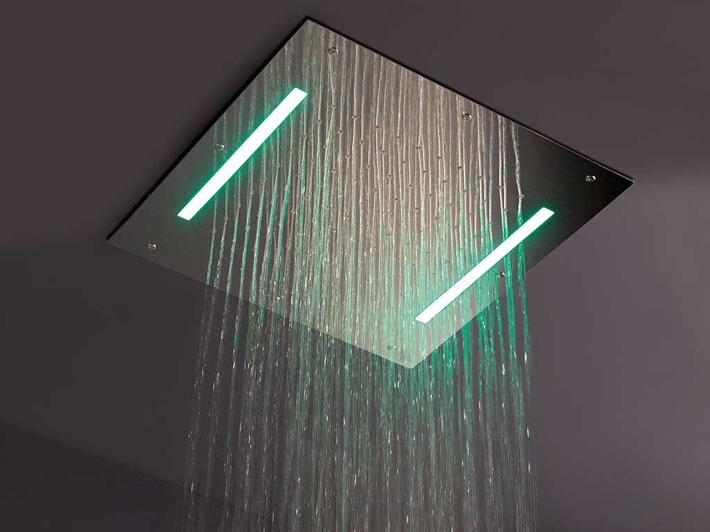 soffione doccia quadrato soffitto