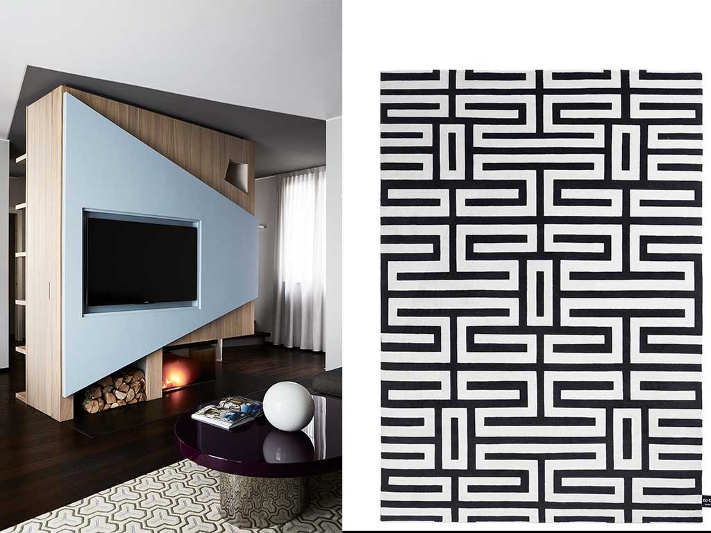 termocamino e tappeto design