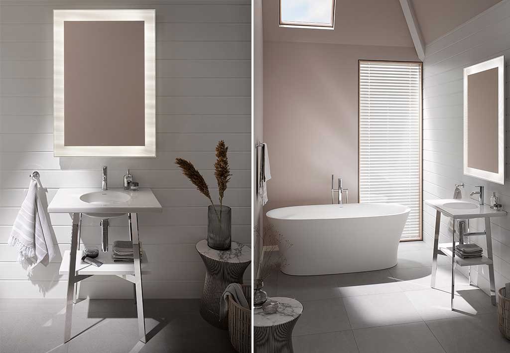 arredo bagno telaio cromato