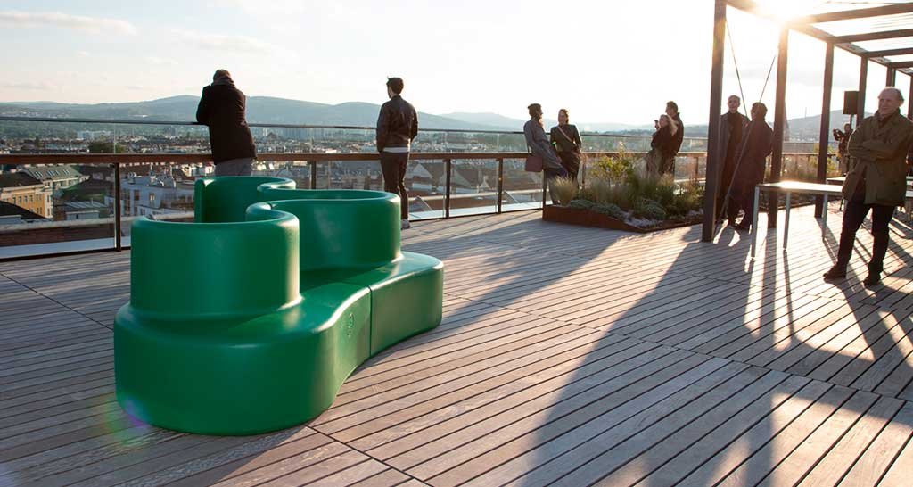 divano modulare da esterno verde