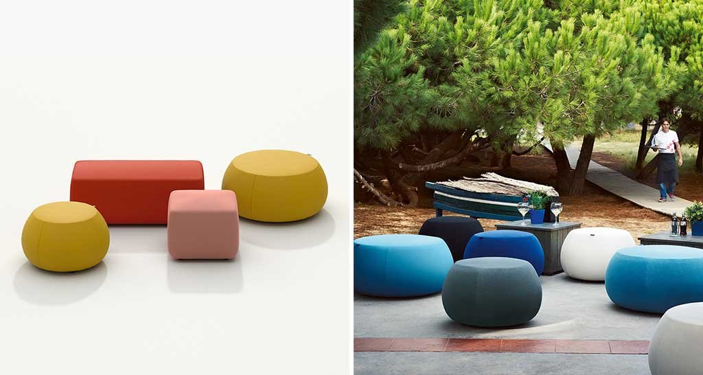 pouf modulabili colorati
