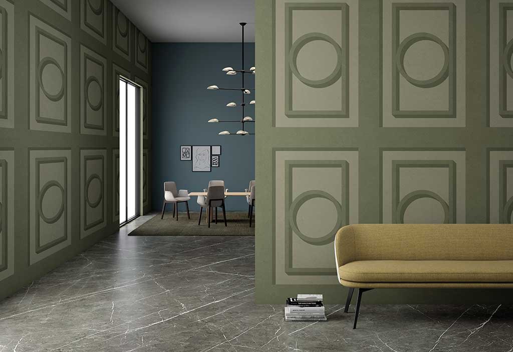 carta parati rinascimento verde