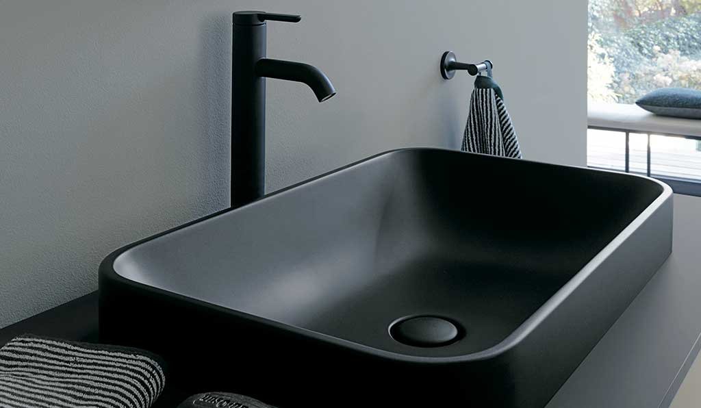 lavabo appoggio antracite opaco