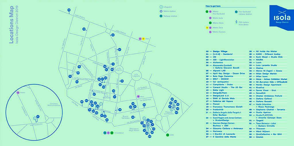 mappa location isola design district