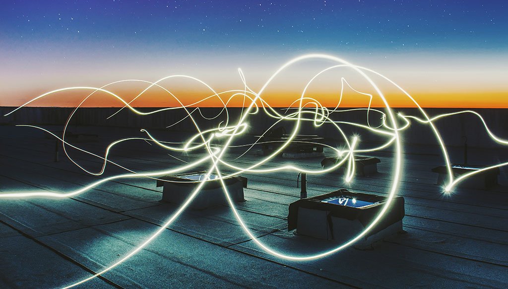 tetto scie luminose