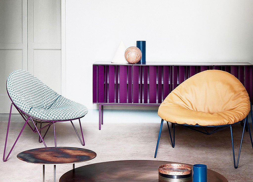 credenza design colorata