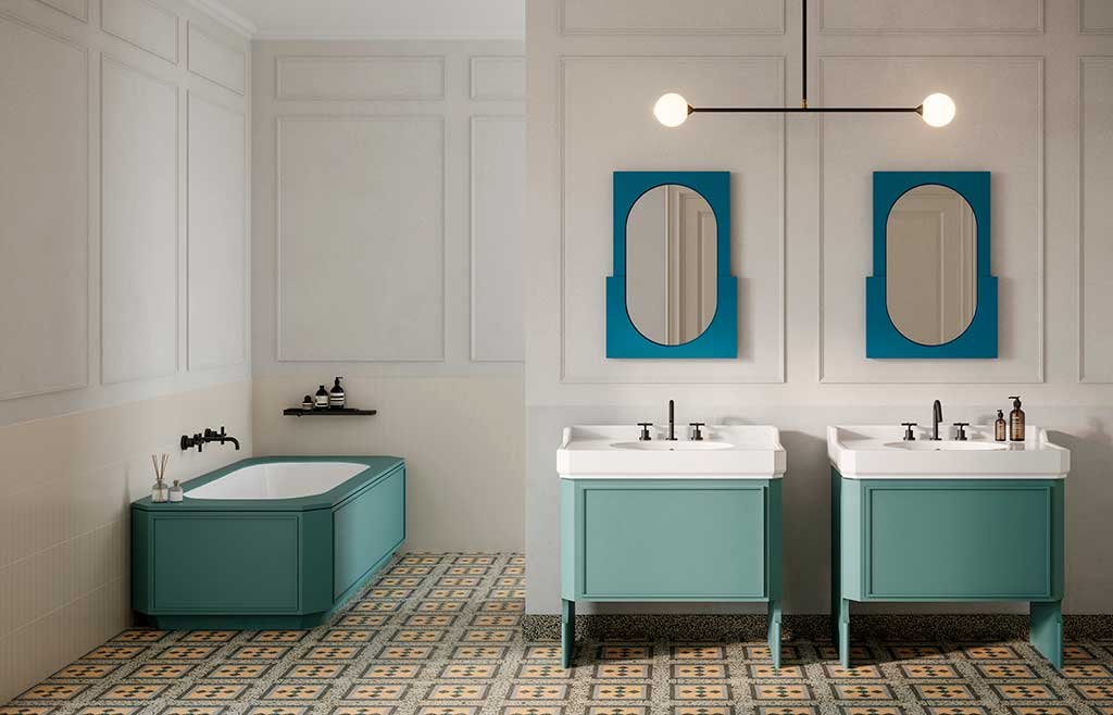arredo bagno colore acquamarina