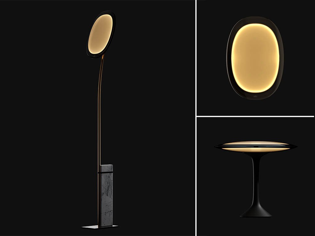 accessori lampada: stelo, supporto a muro e supporto da tavolo