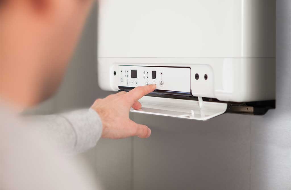 pannello touch caldaia condensazione