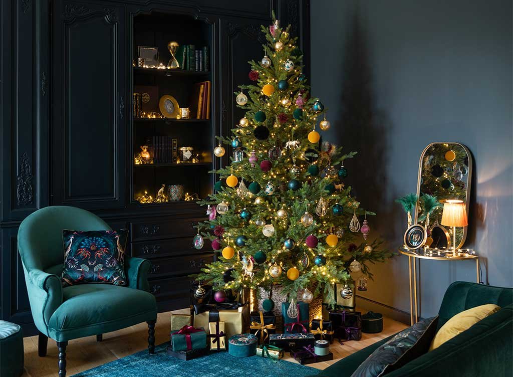 albero natale decorato