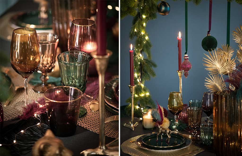 bicchieri tavola natale