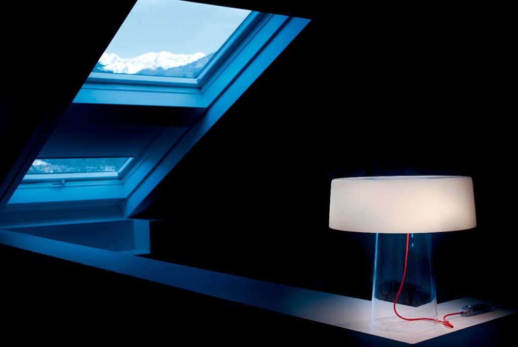 lampada tavolo vetro soffiato