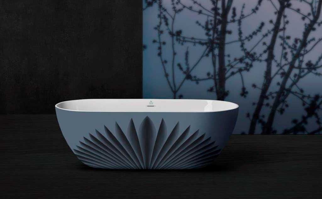 vasca freestanding decorata