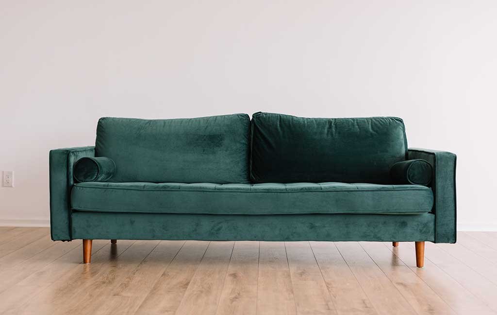 divano velluto verde