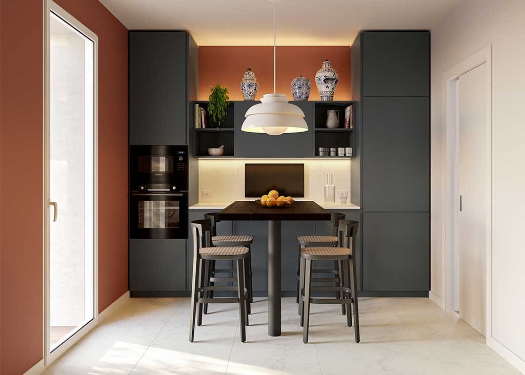 cucina pareti colore