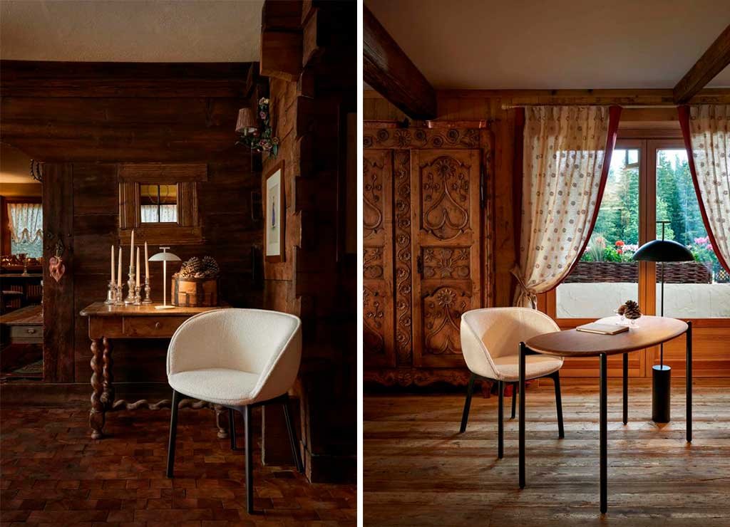 poltroncina tessuto effetto boucle