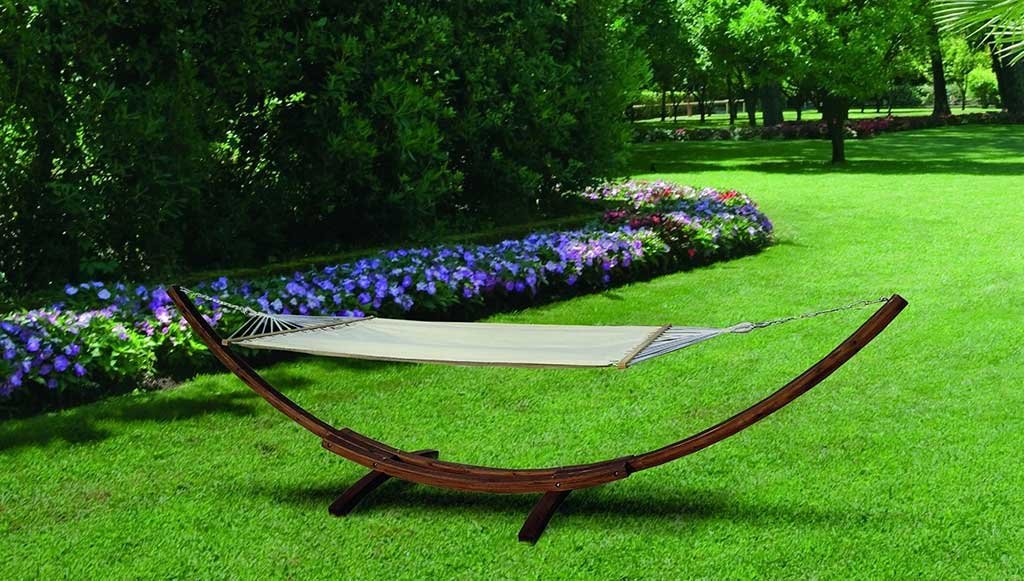 amaca beige cotone struttura legno