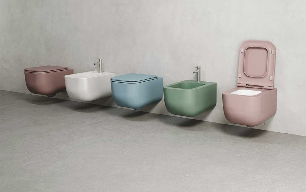 sanitari sospesi colorati