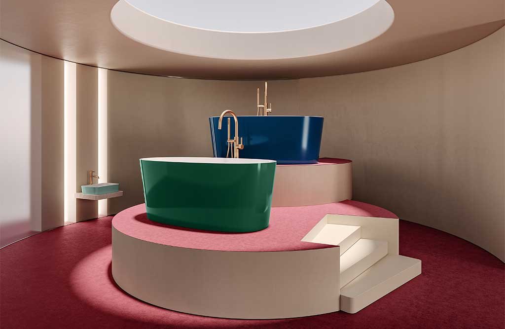 vasca freestanding colorata