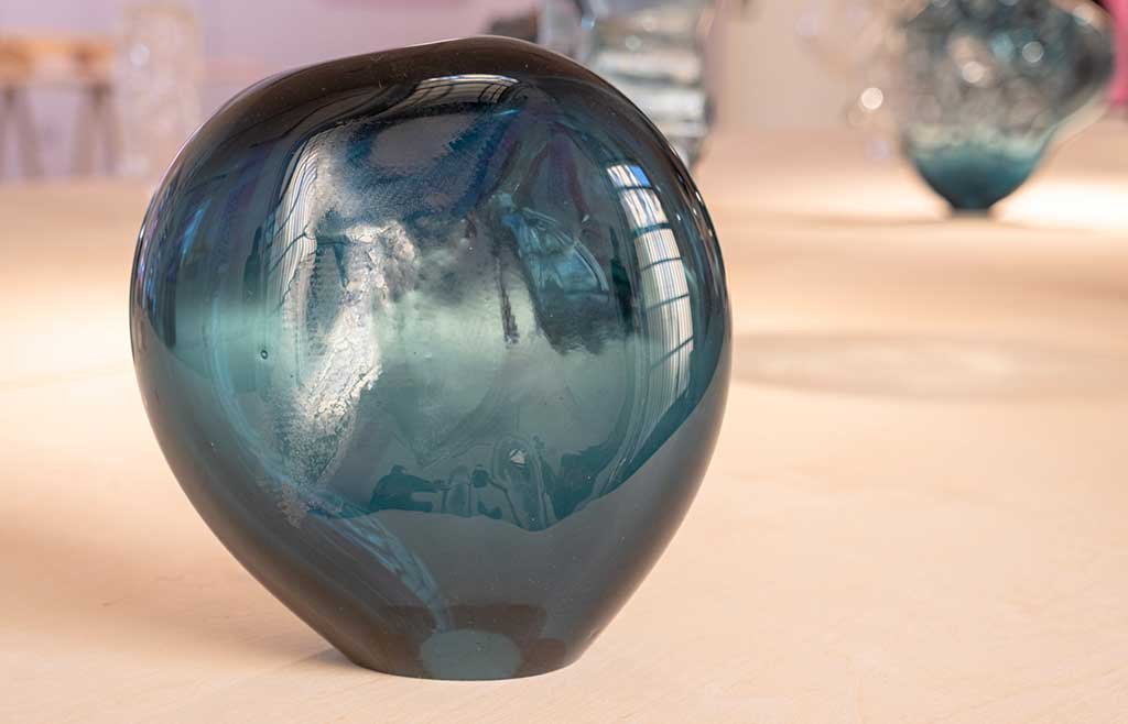 vaso vetro artigianale sfera