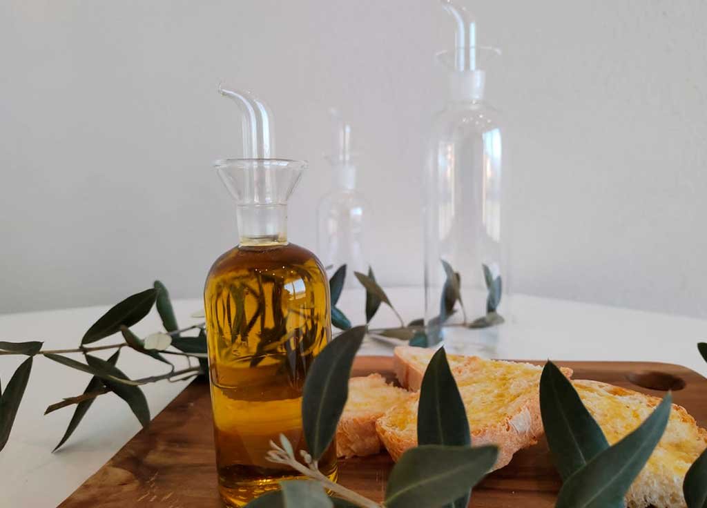 ampolla olio vetro soffiato