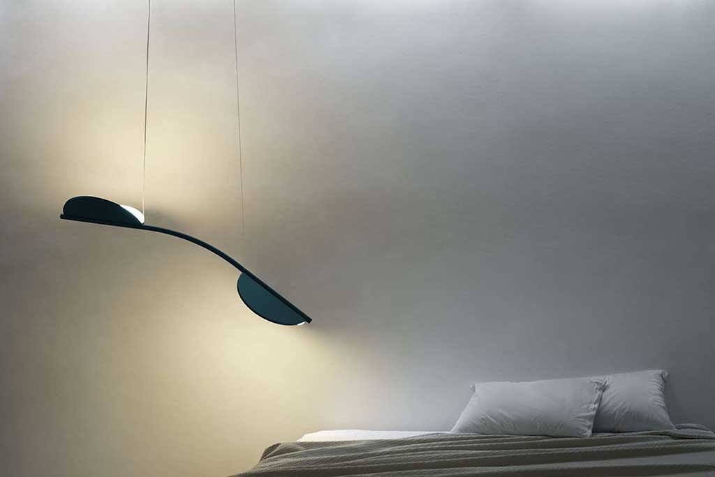 lampada sospesa led foglie stilizzate