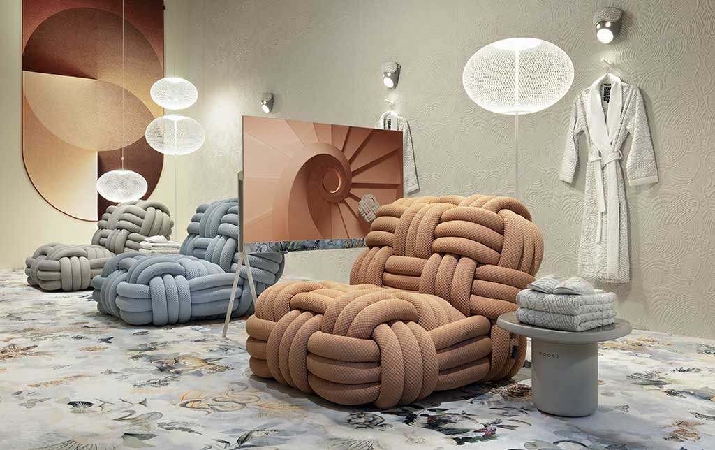 lounge chair maxi filato maglia
