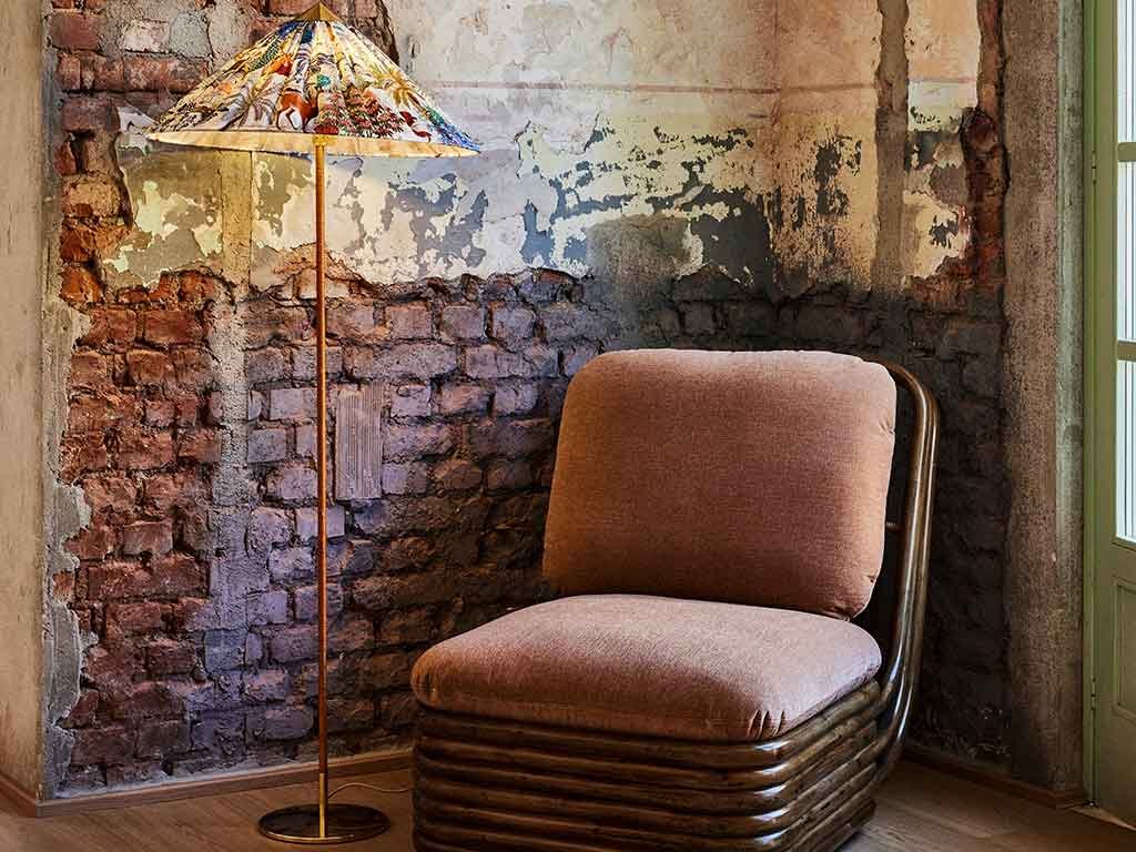 riedizione lampada paavo tunell cappello in tessuto