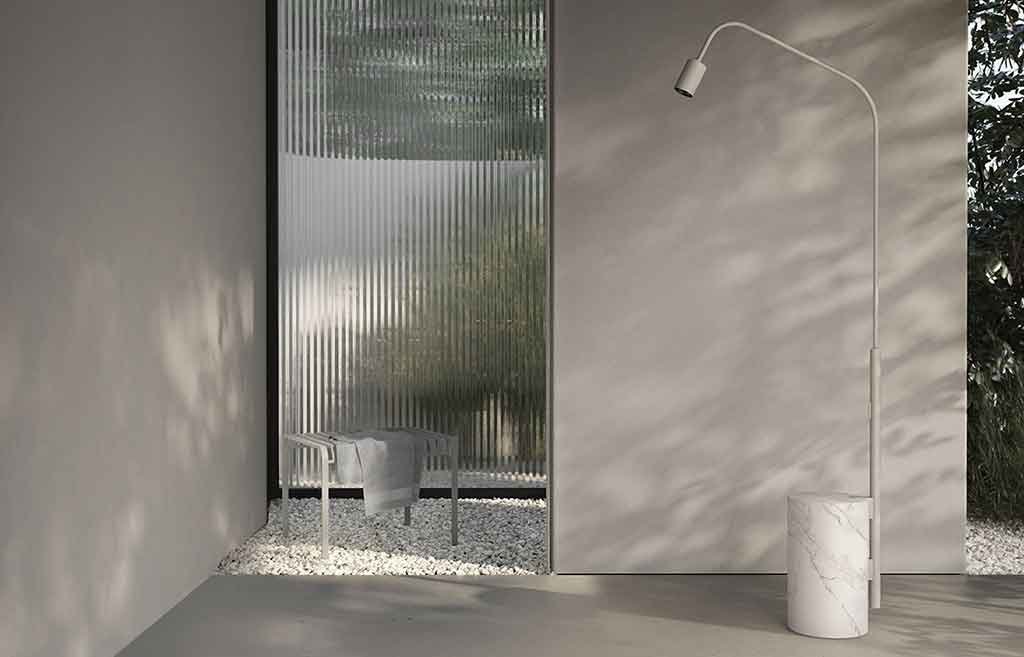 doccia esterno base marmo carrara