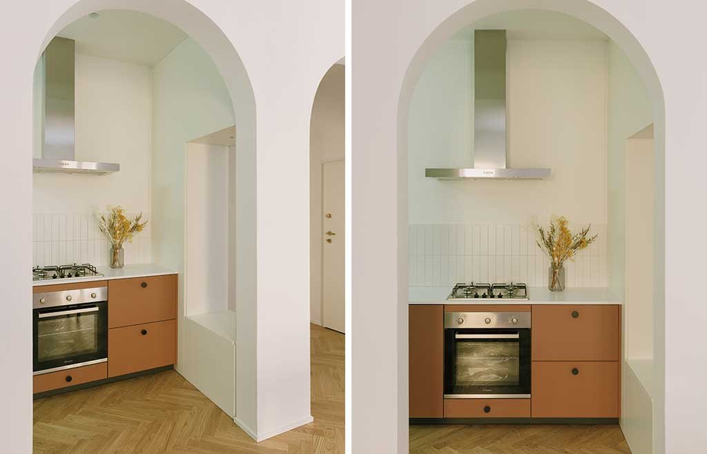 cucina ricavata ingresso appartamento