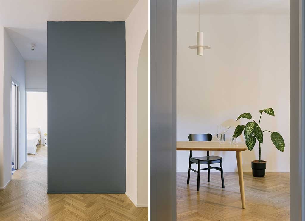guardaroba contenitore e scorcio living