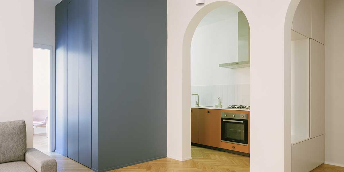 living contemporaneo con doppio arco