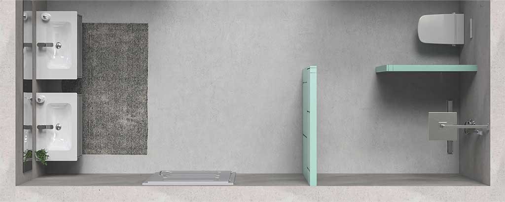 pareti divisorie bagno resistenti umidita