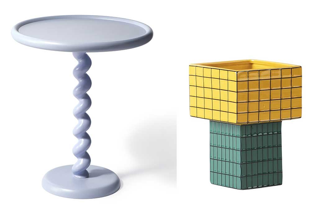 tavolino twister e vaso dolomitico
