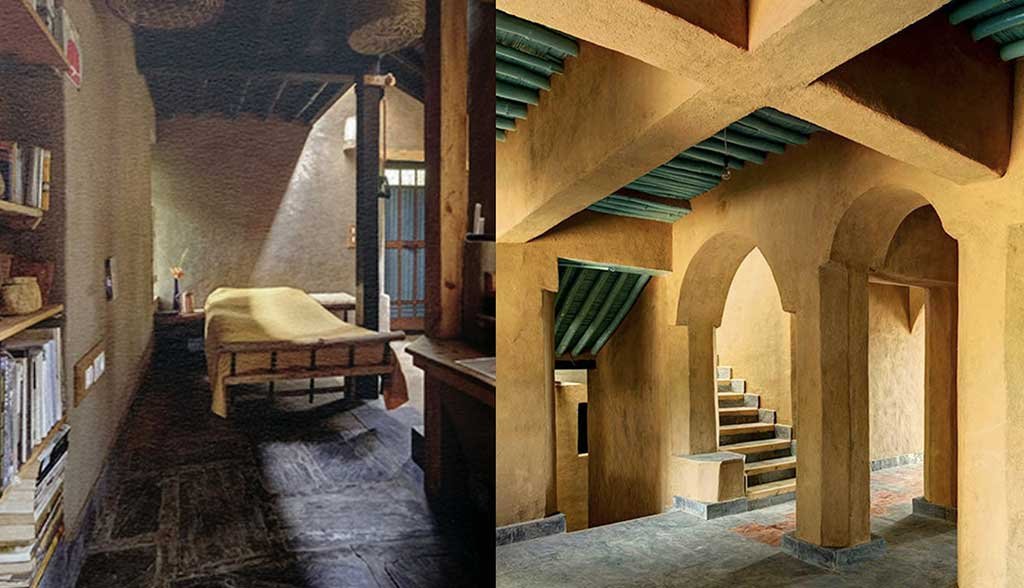 Dormitorio e Foyer dell'Ostello del campus Sambhaavnaa Institute