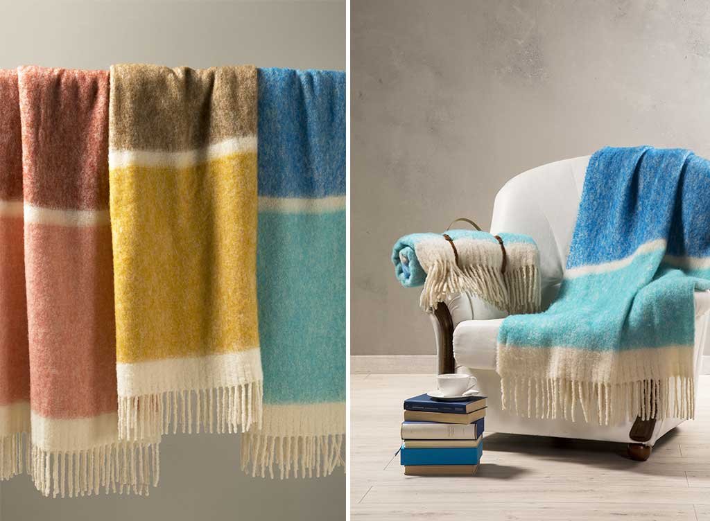 plaid misto lana tinte accese caldo inverno