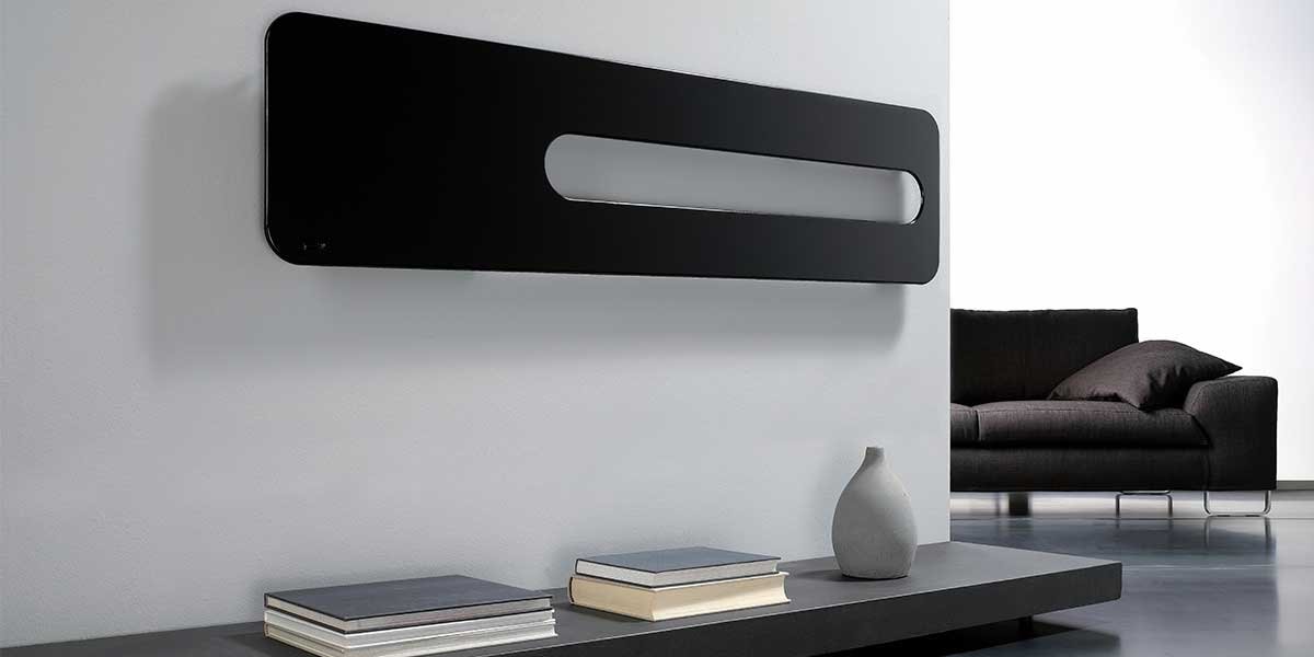 radiatore design parete nero