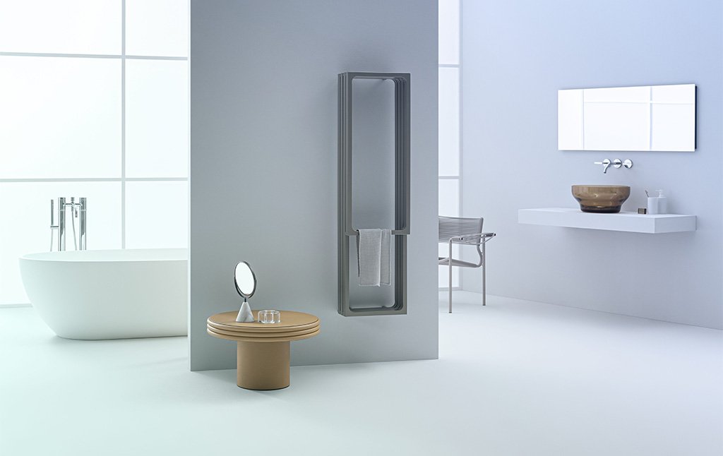 scaldasalviette elettrico idraulico paret verticale antracite