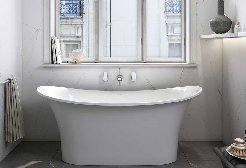 vasca freestanding bianco antigraffio