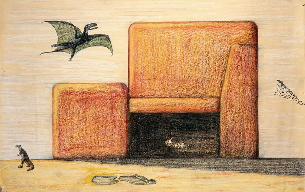 disegno bozzetto poltrona yeti gaetano pesce