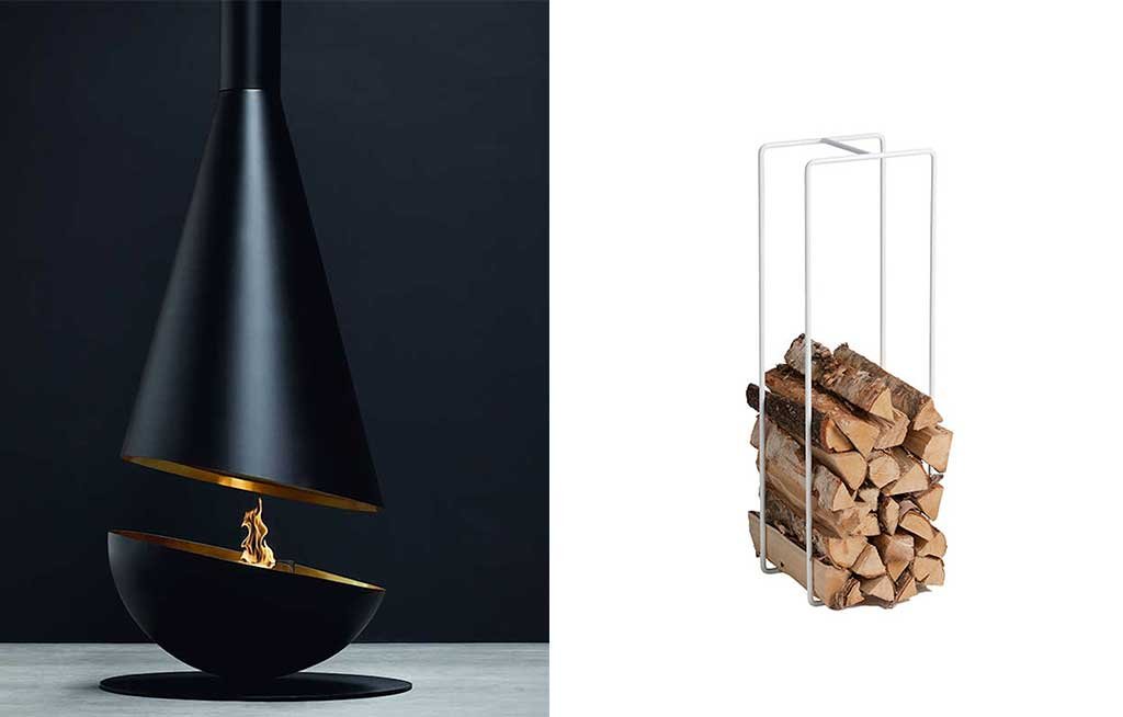 design chimney without chimney and firewood holder