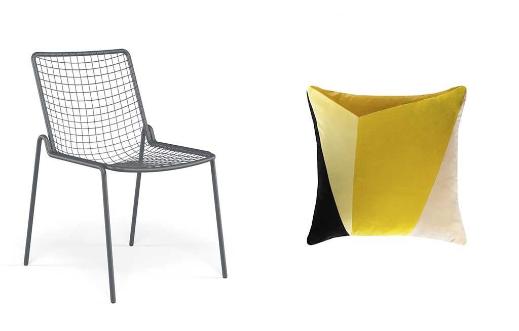 rio chair and blush cushion