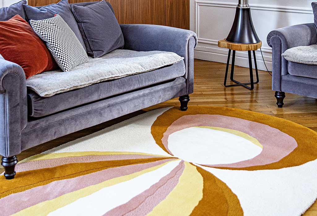 Colorful multiform rug