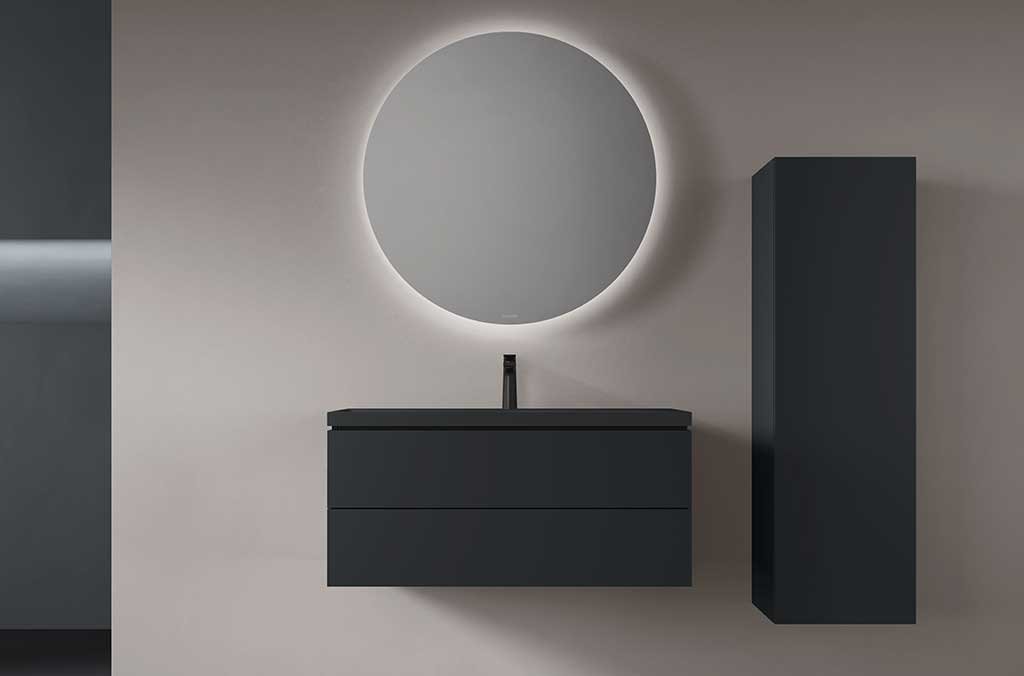 mobile arredo bagno sospeso grigio scuro