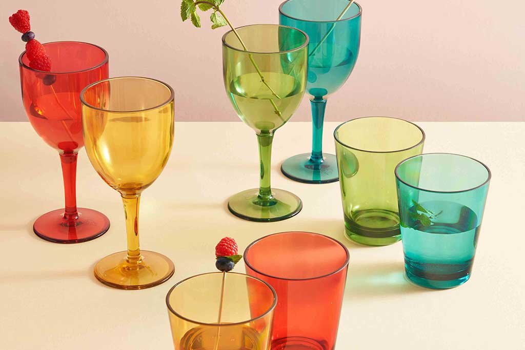 calici e bicchieri metacrilato colorati